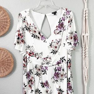 Torrid Romper white floral dress
